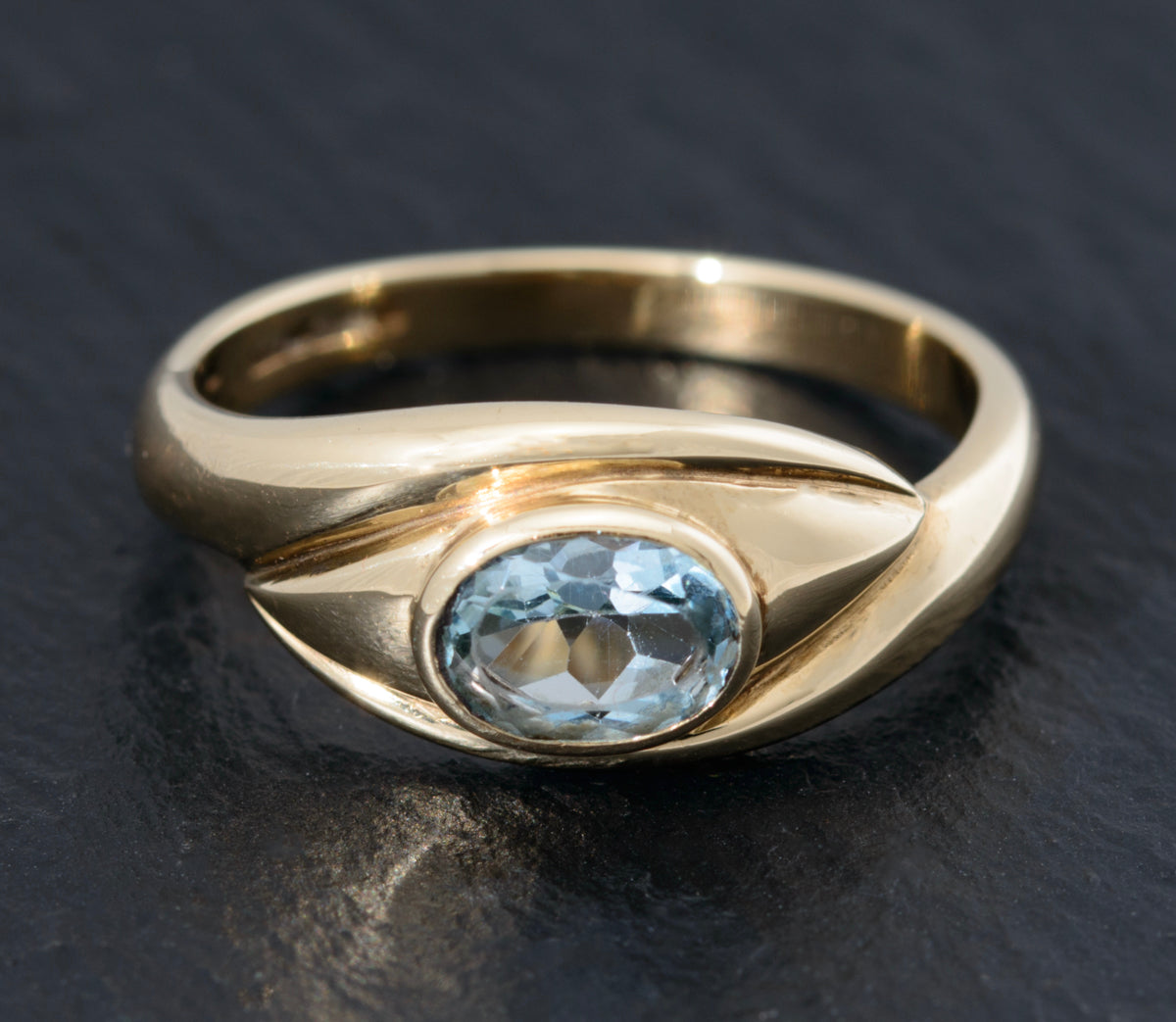 Natural blue on sale topaz ring