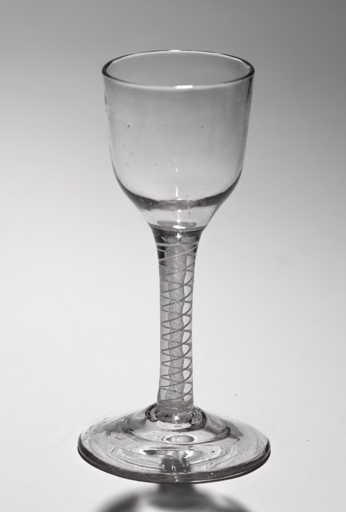 Antique Georgian Wine Glass, Double Series Opaque Twist Stem, English Lead (3155)