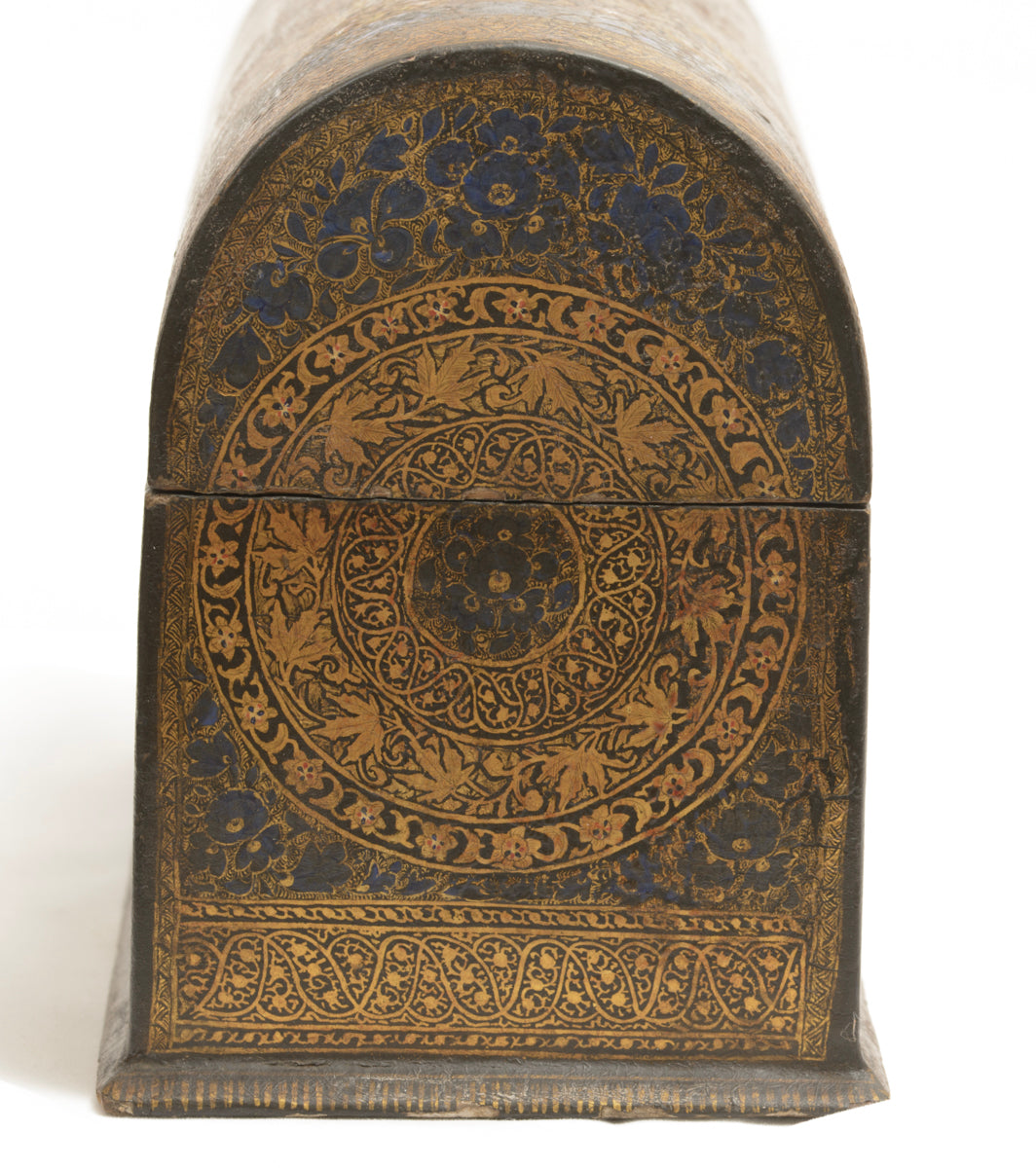 Antique Indian Kashmir Srinigar Lacquer Ware Stationery/Letter Box (3220)