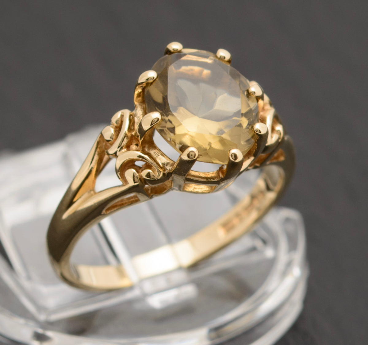 Smoky citrine ring sale