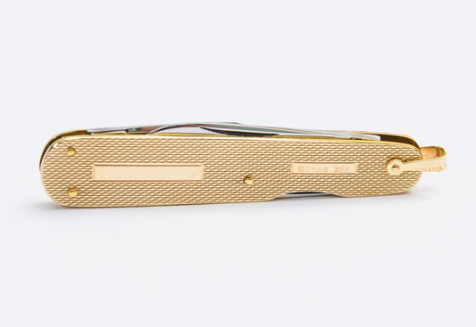 Vintage Combination Pocket Knife / Penknife With 9ct Gold Scales & Sheffield Steel Blades (A2029) J16