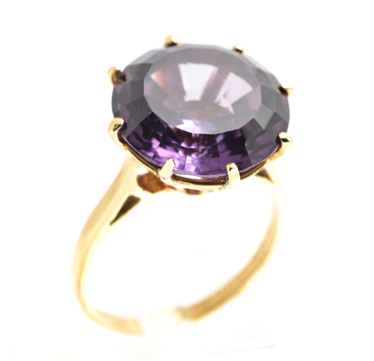 Vintage 9ct Gold Ring Large 11 Carat Colour Change Sapphire  (A2118)