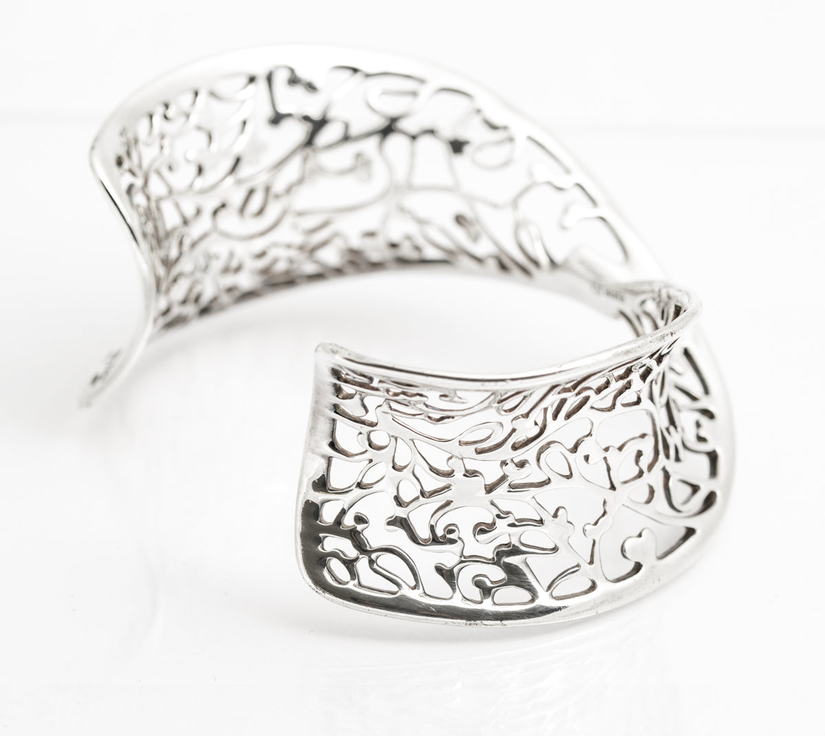 Kit Heath Designer 925 Sterling Silver Twisted Open Work Bangle Hallmarked (A2161)