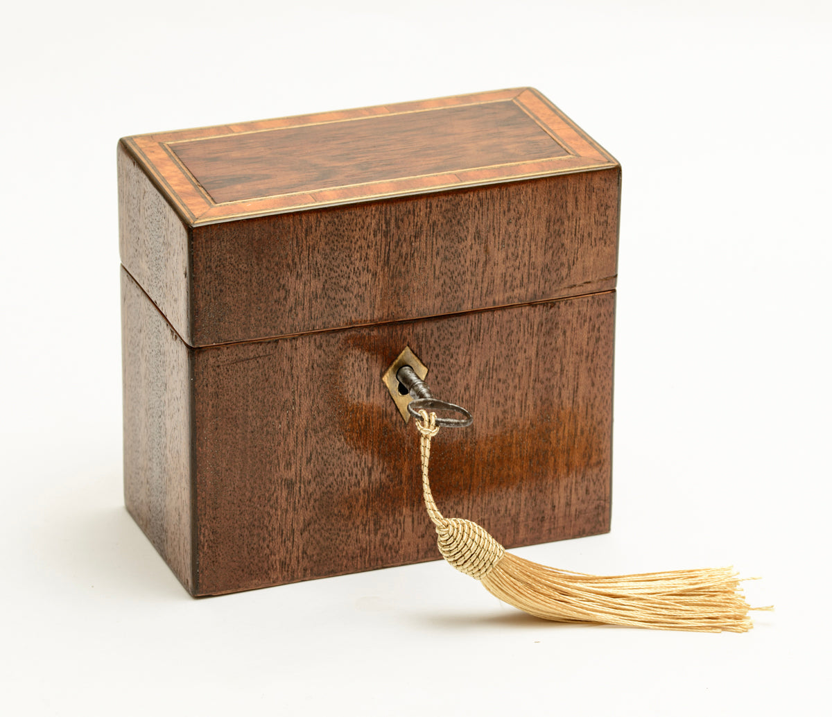 Antique Victorian Wooden Scent Box With 2 Yardley Perfume/Salt Bottles (A2168)